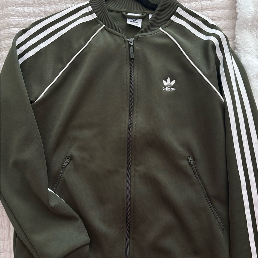 Adidas women’s Olive Green Track Jacket